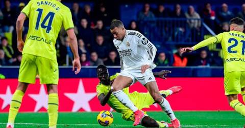 Mbappe’s brace lifts Real Madrid to 2-1 win over Villarreal