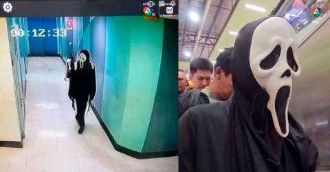 Burglar in Ghostface mask trapped in mall after failed gold heist