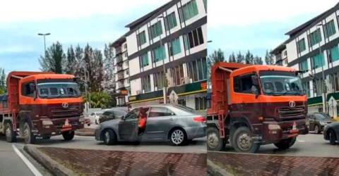 Lorry drives against traffic in Mahkota Cheras, angers netizens