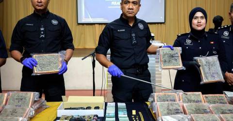 Dua pemandu lori ditahan bersama ganja RM500,000